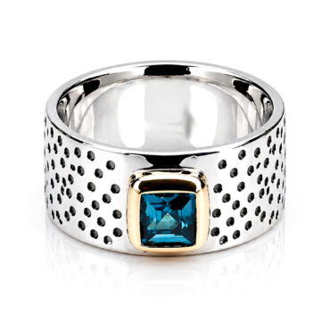 925 Sterling Silver Ring with Blue Stone – Bold Statement Jewelry