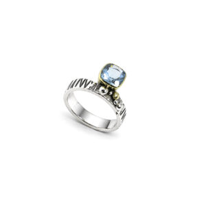Blue Topaz Gemstone Ring in Sterling Silver – Contemporary Artisan Design