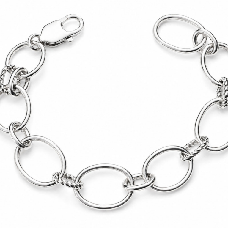 The Tied Link Sterling Silver Bracelet