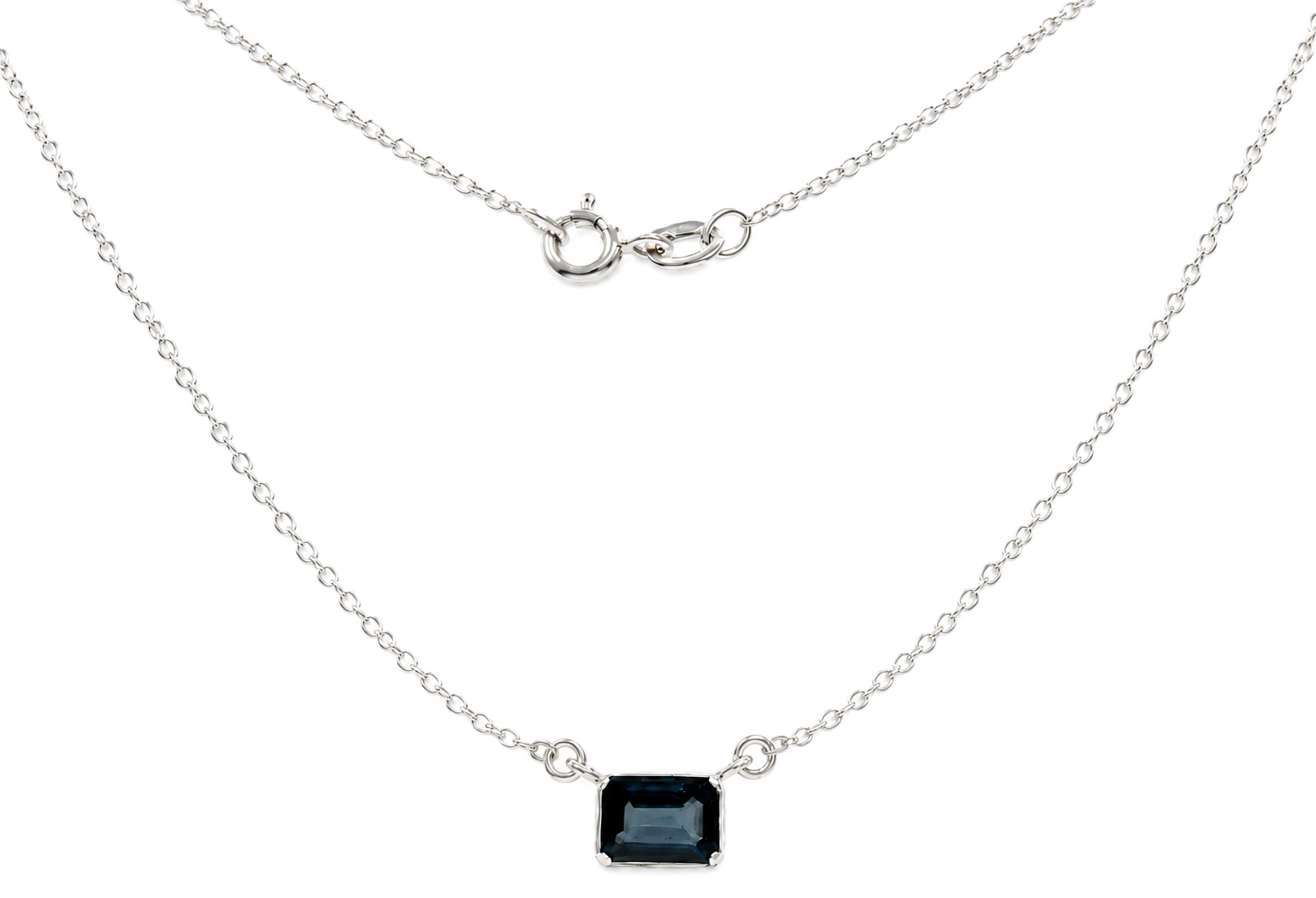 London blue topaz sterling silver necklace by Barhafine