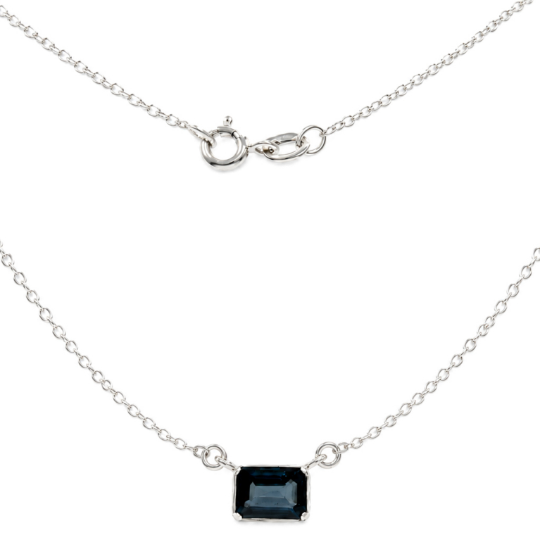 London blue topaz sterling silver necklace by Barhafine